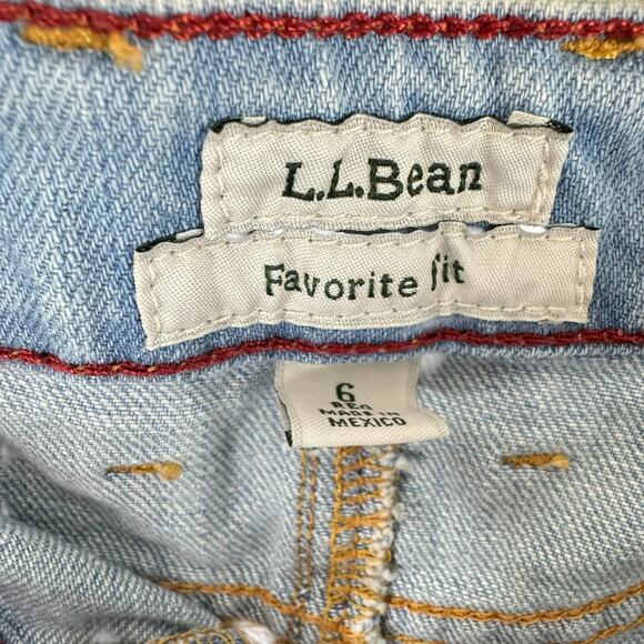 L.L. Bean Favorite Fit Cotton Light Wash Knee Length Jean Skirt Size 6 - Picture 5 of 7